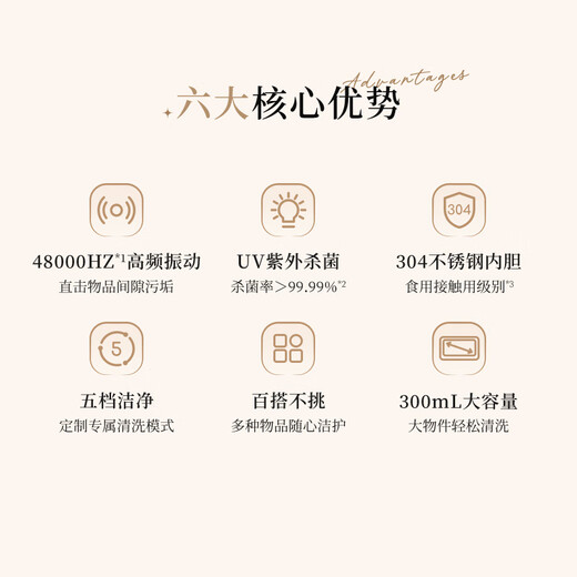 SUPOR ultrasonic cleaning machine glasses cleaning machine jewelry razor watch makeup brush cleaning artifact UV ultraviolet sterilization student dormitory special U81APro