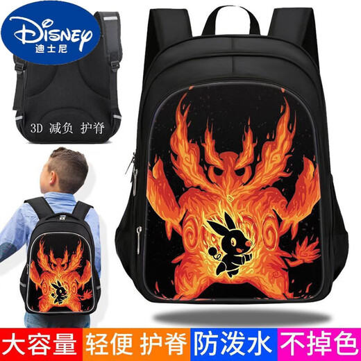迪士尼（Disney）精灵宝可梦耿鬼书包大容量小学生初中生轻便防水减负双肩包可定制 W13751 双层中号（建议1-3年级）防水防