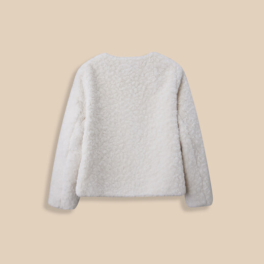 IEF/Aiyifu Slightly Fat 2025 Winter New Lamb Fur All-in-One Jacket Fashionable and Versatile Top Apricot XL