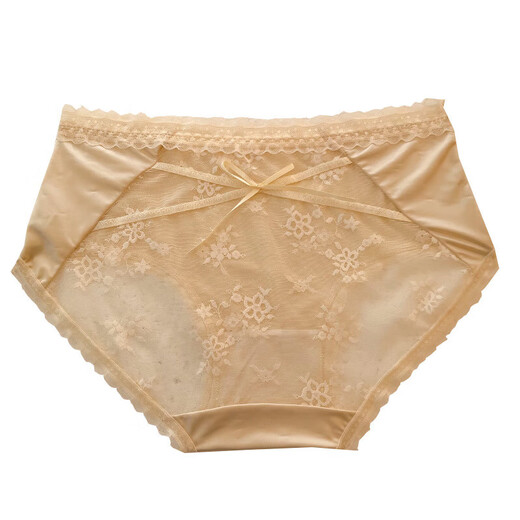 Bananain 4 placas Satin Satin Sexy Mesh Calebre para niñas Summer Slin Women's Briefs Y3883-Purple M es adecuado para 80-100Jin [Jin equivale a 0,5 kg]