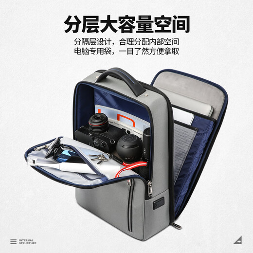 
Bo brand business backpack men's fashion charging 16-inch computer bag travel college school bag holiday gift