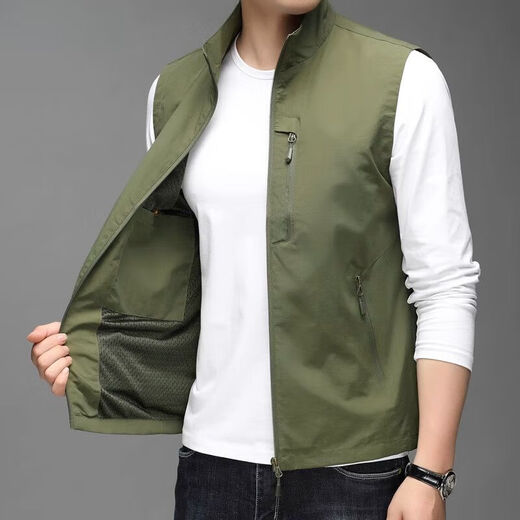 Coloque clásico (Laoyeche) Collar de primavera y chaleco de verano Tendencia al aire libre Outfoelio Sports Fishing Vest Rear Jacket Dry Jacket Dry Men's Men's Whuse 686 Black L