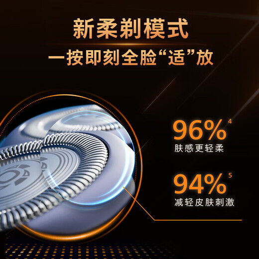飞利浦电动剃须刀全新3系旋风PRO电动剃须刀刮胡刀电动3系胡须刀送男友 S3881银色