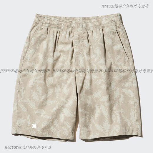 Uniqlo Shorts elásticos elásticos de los hombres/elegantes deportes impresos casuales/pantalones vivos 470729 55 Turquesa M 17080A