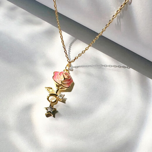 Space Creation Star Rose Meteorite Necklace Cooperation Product of China Aerospace Science and Technology International Exchange Center Fluorescent Version