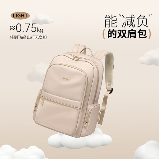 POLO双肩包女大容量背包女15.6英寸电脑包轻便出差旅行书包生日礼物
