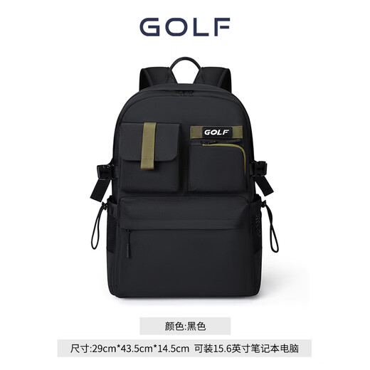 [Golf ausgewählter Verkauf] Herrenbeutel lässige und vielseitige Rucksackgürtel Brieftasche Crossbody-Umhängetasche 129-GBS13892-Black_Big #2 #