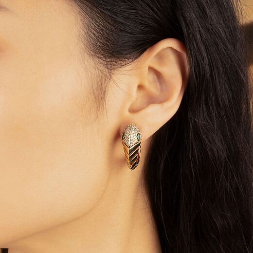 APM Monaco Golden Kaa Snake Earrings Women's Design Fashion Earrings Birthday Gift Kaa Earrings
