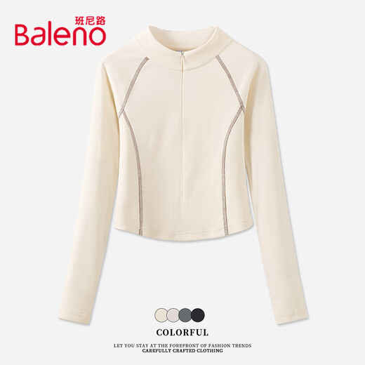 Baleno half turtleneck thin velvet bottoming shirt for women 2025 autumn and winter new skin-friendly, soft and comfortable plus velvet warm top