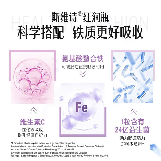 Swisse补铁补气血女补气养气血孕妇铁益生菌红润瓶改善贫血孕妇成人备孕 【经典版 补铁补气血】swisse补铁片30片
