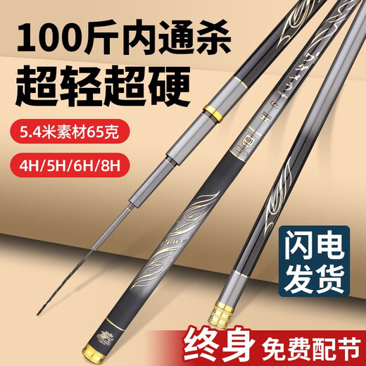DAIWA carbon fishing rod hand rod ultra-light and ultra-hard top ten big animal rods 6198m 0M ultra-hard 6H19 adjusted 8.1 meters + original factory