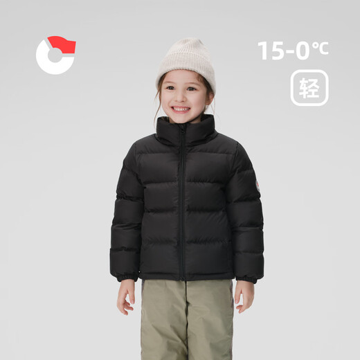 Nanny Goose Children's Down Jacket Short Stand Collar Medium and Large Children Ultra-Light Casual Warm White Duck Down Thin Jacket Winter NG2836 Shark Gray 150