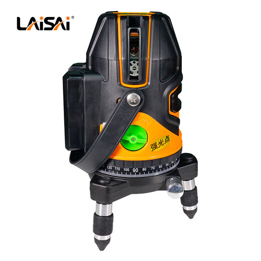 Laise laser infrared level high-precision strong light thin line 12 line green light blue light automatic wall-mounted LSG686SPD green light five-wire single electric + 1.5m tripod