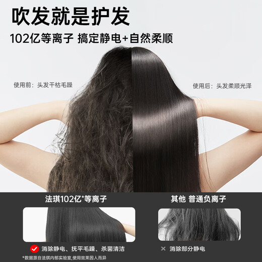 CARVNRLY high-speed hair dryer household plasma hair dryer, strong wind, quick drying, no hair damage, low noise, portable HM01 sea ice blue bare metal version, high-speed maintenance