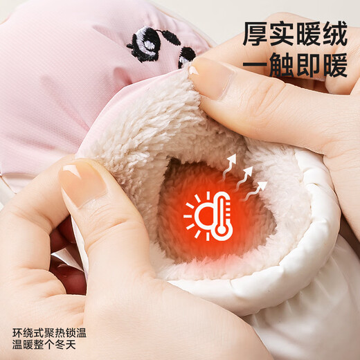 Pig Daddy Children's Cotton Slippers Boys Autumn and Winter Indoor Bag Heel Anti-Slip Warm Girls Baby Outerwear Cotton Shoes Powder 17