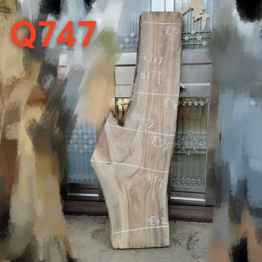 Ouoety natürliche ganze Holz natürliche Kante Kampferholz Holz Old Material Massivholz Blatt Original ökologischer Tee Arbeitsplatte Holzbrett Custom Holz Q1278 Länge 150 Breite 33-41 Dicke 5.5 polierte Entbindung