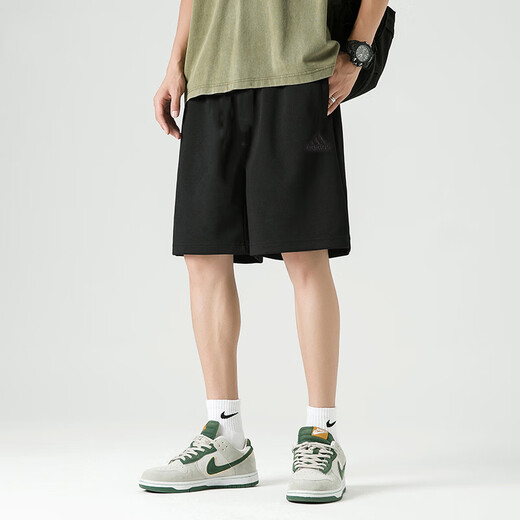 阿迪达斯 （adidas）棉质短裤男夏季运动裤宽松透气针织休闲五分裤IC9756 HC3477/专柜假一赔十 S 120-135斤