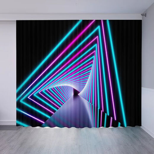 
Youguan 3D three-dimensional technology-sensing curtains for boys bedroom Internet cafe partition curtains ktv bar Internet cafe e-sports hall blackout curtains 10 (12099) hook model 3.5m wide 1 piece/height customization please note