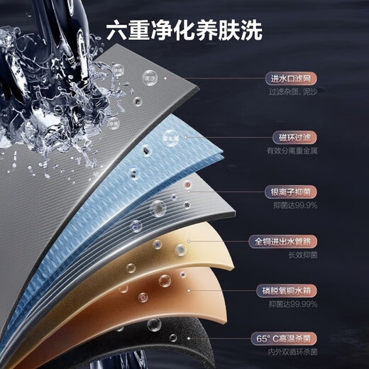 Midea gas water heater M9max sleep series 16 liter natural gas water heater constant temperature first-level silent water servo sealed stable combustion chamber natural gas forced exhaust bottom fan 16L constant temperature water servo M9Pro