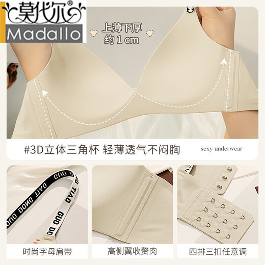 Modal Traaceless Unterwäsche Frauen kleine Brüste im sommerlichen dünnen Stil, keine Stahlringe, sexy obere Unterstützung, Anti-Sagen-Buchstaben, Schultergurt-BH, milchigweiß S 32/70ABC