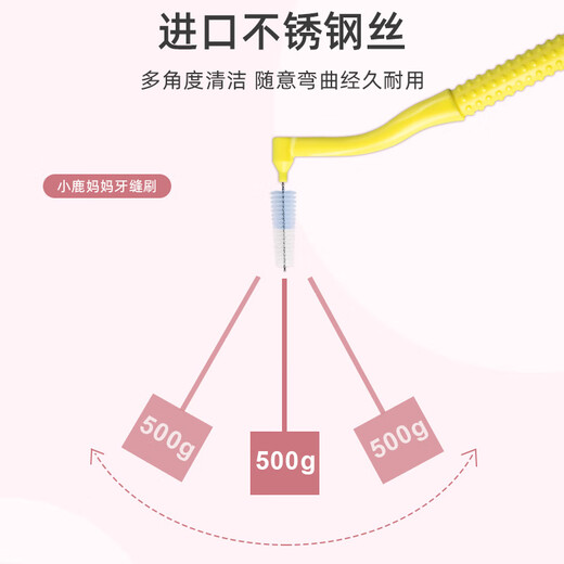 Xiaolu Mama L-shaped interdental brush wire correction orthodontic toothbrush tooth correction interdental brushing gap brush 20 pieces L-shaped interdental brush 0.6mm (20 pieces)
