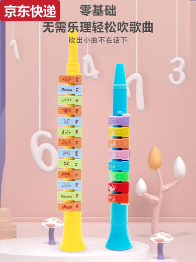 蓝彩何口风琴儿童乐器口琴幼儿喇叭吹口哨竖笛宝宝小喇叭玩具早教 皮卡丘13音口风琴可吹更多歌曲