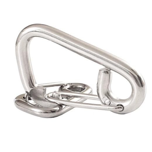 Tengnan 304 stainless steel simple spring buckle key buckle hook carabiner dog chain buckle hoist buckle safety buckle spring hanging buckle 6*60