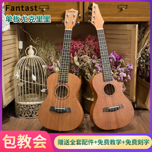 Zani 23-inch veneer ukulele beginners children boys and girls small guitar wooden 26-inch uklili striped 23-inch temperament blue gift accessories tuner + cotton