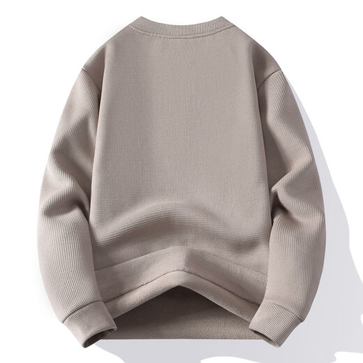 Pierre Cardin sweater men's solid color bottoming sweater Henry collar loose winter thickened warm youth 2025 new sweater off-white M