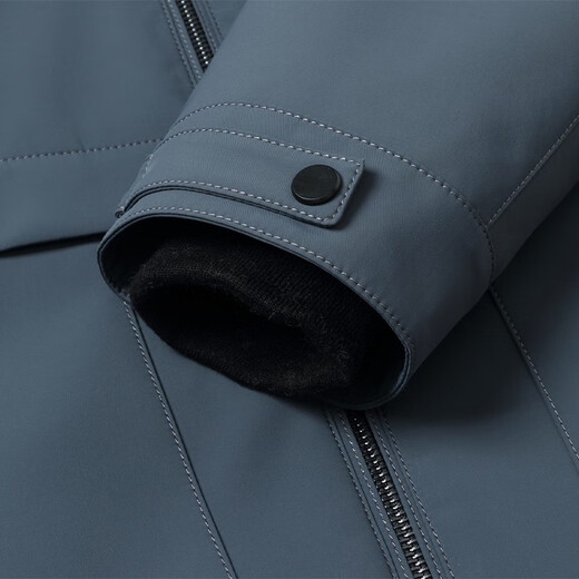 Hengyuanxiang mink fur integrated mink liner mid-length parka fur mink coat men's winter haze blue iron gray mink + rabbit fur sleeves 170/L