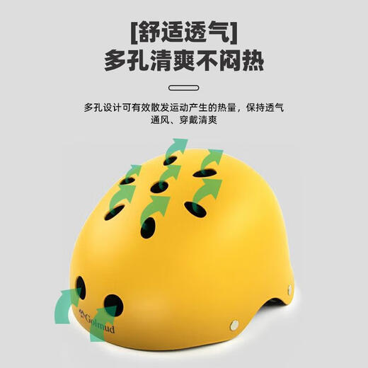 Fenzhuang Casco de escalada de roca Rafting Autor de rafting Atendado Hat de escalada Ligeros Atinte Hombo Atinúo GM1713 Amarillo con descenso (Modelo infantil ajustable)