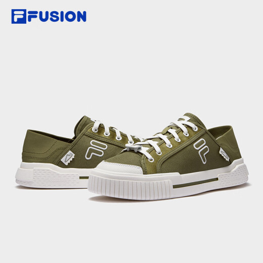 FILAFUSION斐乐潮牌一脚蹬半拖帆布鞋夏季板鞋穆勒鞋运动鞋男鞋