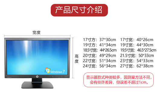 二手17吋19吋20吋22液晶电脑VGA监控工控机屏幕壁挂DVI显示器 库存全新-升腾18.5吋LED 分辨率13661 套餐一
