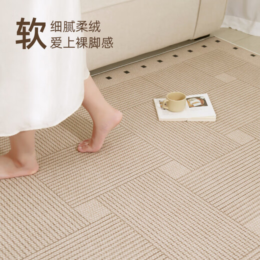 关东宜家客厅地毯2025新款侘寂风房间家用可擦洗地垫卧室床边地毯 方黎-16788 200cm*340cm 【黄金厚度】