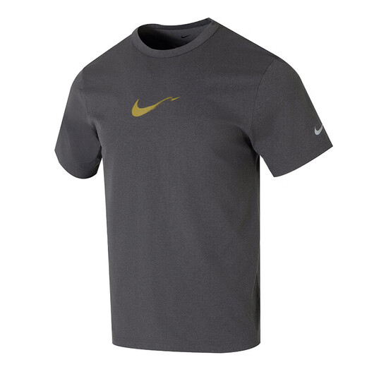 NIKE Nike men's short-sleeved fashionable casual comfortable breathable T-shirt fitness training running exercise round neck sportswear HV4882-299/black XS