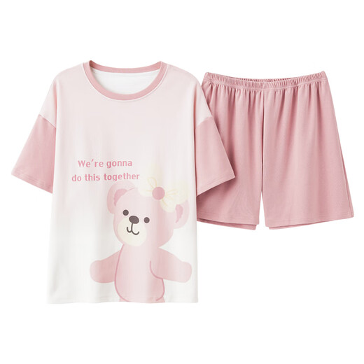 Yalu pajamas for women for summer pure cotton women short-sleeved summer style 2025 new soft skin-friendly home clothing summer DGG-N1478 M [recommended 80-100Jin [Jin equals 0.5 kg] wear]