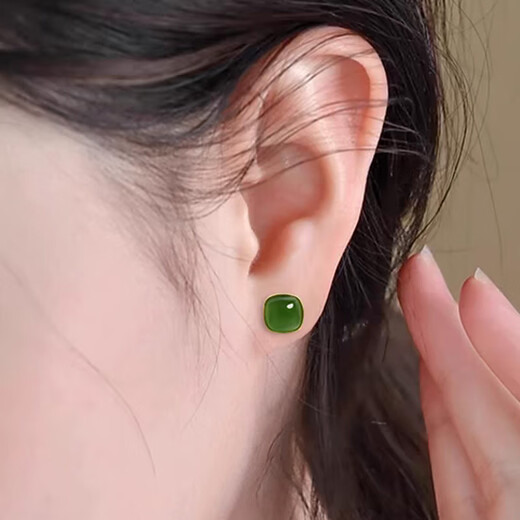 Des boucles d'oreilles Jade Jade Jade, milléaires, des boucles d'oreilles Jade Jasper, des boucles d'oreilles exquises, six QZX830i