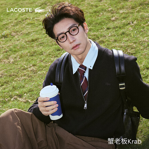 LACOSTE法国鳄鱼男装25秋冬新款羊毛混纺飞行员夹克针织衫|AH5177 031/黑色 XL 6