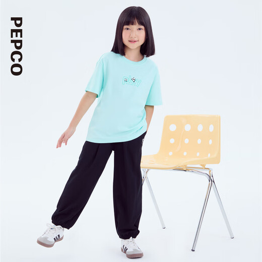 小猪班纳童装2025夏装新款儿童裤子中大童女童长裤女孩防蚊裤夏季 风信紫 130 cm