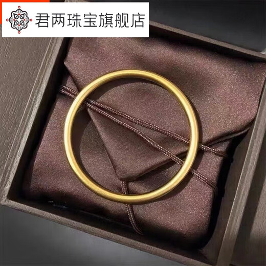 Jun Lianglao Phoenix 999 ancient method inheritance gold bracelet pure gold silver-covered solid ring bracelet wedding gift inheritance bracelet 54-55 including two generations of joy bracelet
