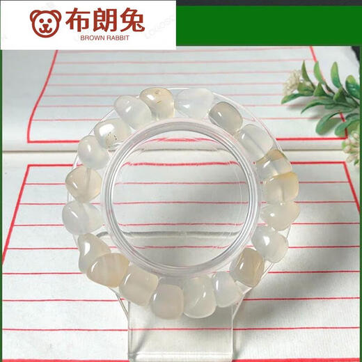 Pulsera marina de oro marina pulsera marina pulsera marina pulsera irregular agate de hierba de hierba y mujeres de bucle de chocolate un solo bucle 1592
