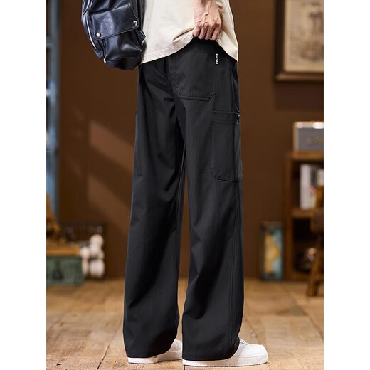Vanke Eslite 2025 Pantalon de travail pour le printemps et d'été pour hommes pantalons polyvalents multipocables pantalon décontracté tendance pantalon pour hommes 9856 kaki m