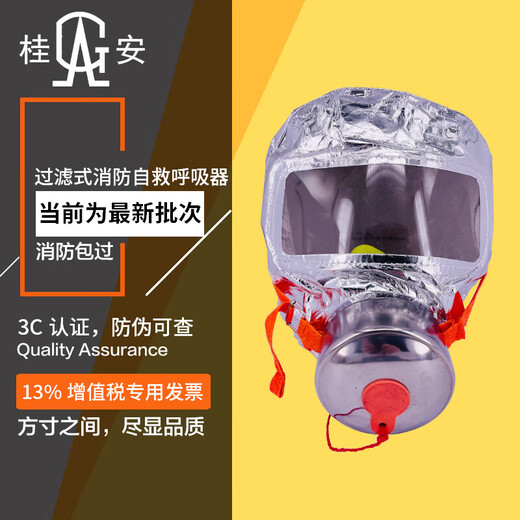 Guian gas mask TZL30 fire filter self-rescue respirator anti-smoke escape self-rescue essential TZL30