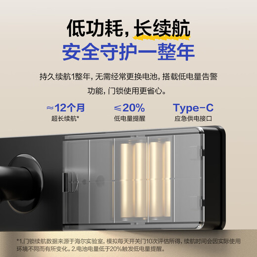 
Leader Haier Smart Home Smart Door Lock E200 Fingerprint Password Lock Smart Lock Electronic Lock Home Entry Security Door Lock Haier Smart Door Lock E200