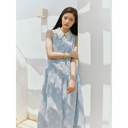 Fan silanen [même modèle dans Xu Ruohan] DROS DE VACANCES SOURCE SUMBRE FEMME SUMBRE INDUSTRIE LEVÉE BLUE BLAIS 2618 BRIEZ BLUE S