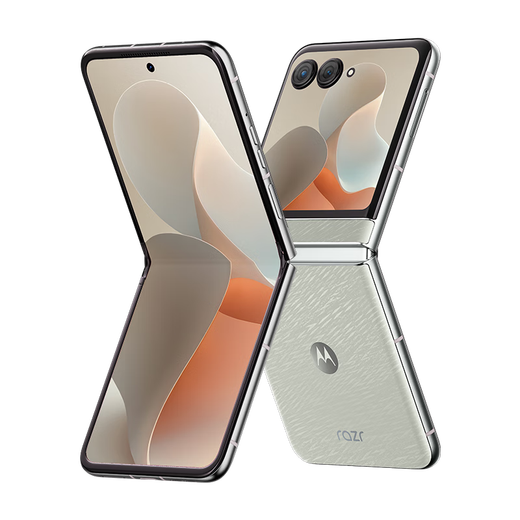 Motorola moto razr 60 sixth generation folding screen 600,000 times folding certification marshmallow white 12GB+256GB official standard configuration