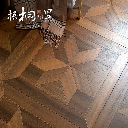 Französisch Retro Art Parquet Holzböden Laminatböden Haus mittelalterlich Europäischer Walnuss umweltfreundlich und abgenutzt-resistente Probe 10 Yuan 3 Modelle 1