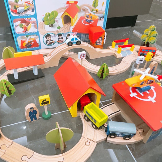 [2877 personnes collectionner] Track en bois Trains en bois électrique petit train TOUEUX TOUELLES TOUEL
