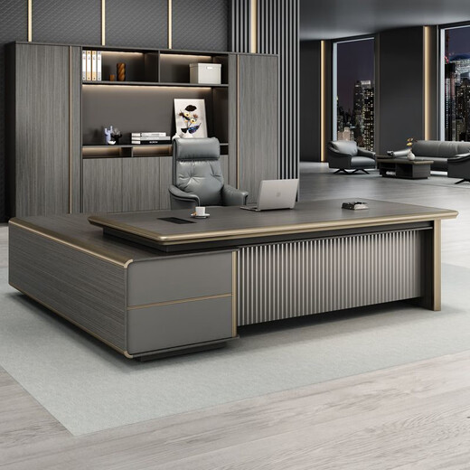 Zhiyi Desk Boss Desk Simple Modern Manager Desk Light Luxury Leadership Desk and Chair Set Office Executive Desk Combination 2.0 Meter Luxury Boss Desk