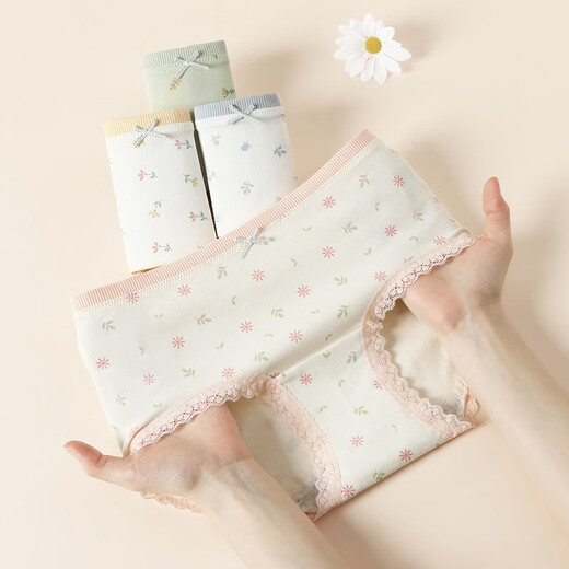 芬腾 内裤女10A抑菌加长裆4条装新款纯棉透气舒适包臀女士内裤